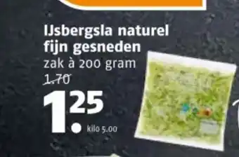 Poiesz IJsbergsla naturel fijn gesneden aanbieding