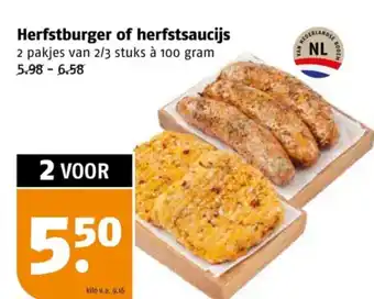 Poiesz Herfstburger of herfstsaucijs aanbieding