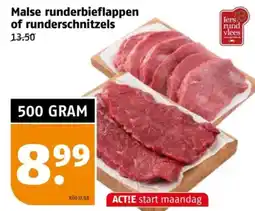 Poiesz Malse runderbieflappen of runderschnitzels aanbieding