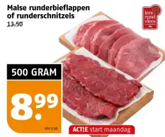Poiesz Malse runderbieflappen of runderschnitzels aanbieding