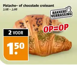 Poiesz Pistache- of chocolade croissant aanbieding
