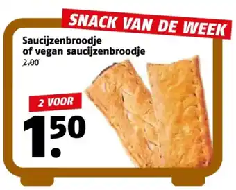 Poiesz Saucijzenbroodje of vegan saucijzenbroodje aanbieding