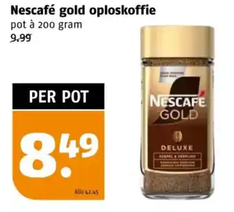 Poiesz Nescafé gold oploskoffie aanbieding