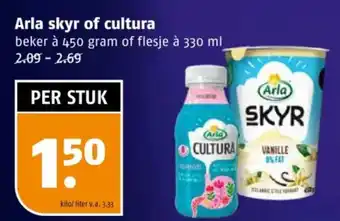Poiesz Arla skyr of cultura aanbieding