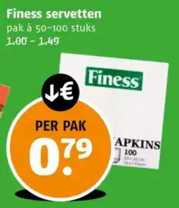 Poiesz Finess servetten aanbieding