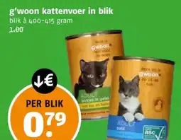 Poiesz G'woon kattenvoer in blik aanbieding