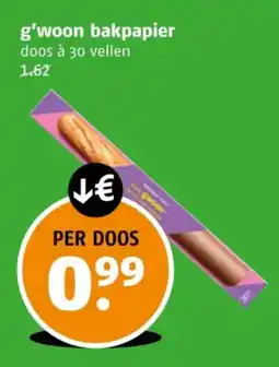 Poiesz G'woon bakpapier aanbieding