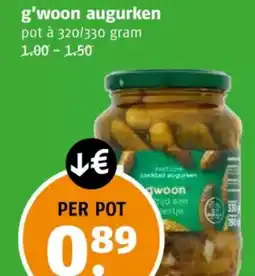 Poiesz G'woon augurken aanbieding