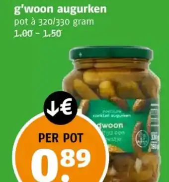 Poiesz G'woon augurken aanbieding