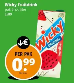 Poiesz Wicky fruitdrink aanbieding