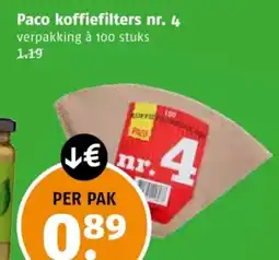 Poiesz Paco koffiefilters nr. 4 aanbieding