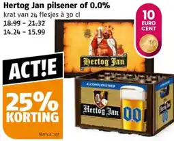 Poiesz Hertog Jan pilsener of 0.0% aanbieding