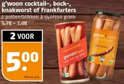 Poiesz G'woon cocktail, bock, knakworst of Frankfurters aanbieding