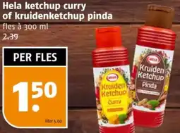 Poiesz Hela ketchup curry of kruidenketchup pinda aanbieding
