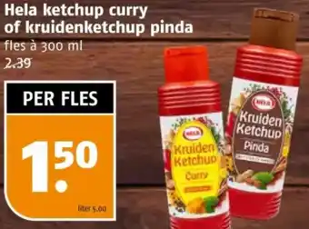 Poiesz Hela ketchup curry of kruidenketchup pinda aanbieding