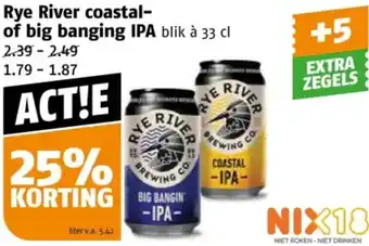 Poiesz Rye River coastal of big banging IPA aanbieding
