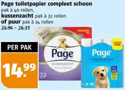 Poiesz Page toiletpapier compleet schoon, kussenzacht of puur aanbieding