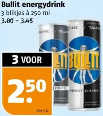 Poiesz Bullit energydrink aanbieding