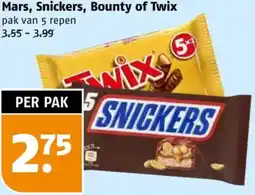 Poiesz Mars, Snickers, Bounty of Twix aanbieding
