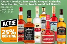 Poiesz Southern Comfort, Tamnavulin, Campari, Bushmills, Grand Marnier, Ouzo 12, Zoladkowa of Jack Daniel's aanbieding