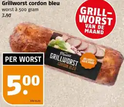 Poiesz Grillworst cordon bleu aanbieding