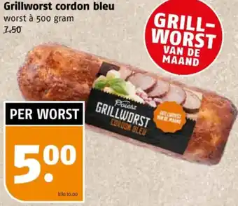 Poiesz Grillworst cordon bleu aanbieding