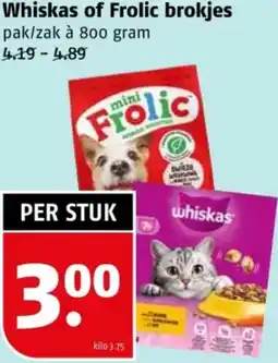 Poiesz Whiskas of Frolic brokjes aanbieding