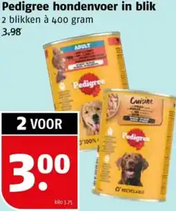 Poiesz Pedigree hondenvoer in blik aanbieding