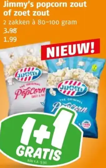 Poiesz Jimmy's popcorn zout of zoet zout aanbieding