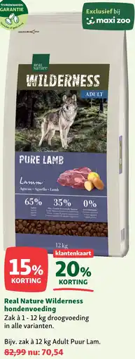 Maxi Zoo Real Nature Wilderness hondenvoeding aanbieding
