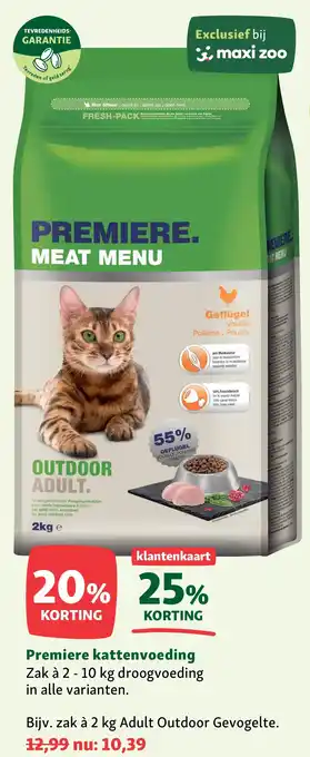 Maxi Zoo Premiere kattenvoeding aanbieding