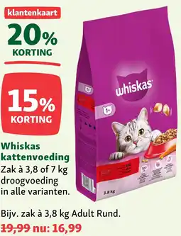 Maxi Zoo Whiskas kattenvoeding aanbieding