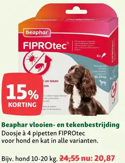 Maxi Zoo Beaphar vlooien en tekenbestrijding aanbieding