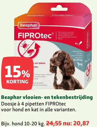 Maxi Zoo Beaphar vlooien en tekenbestrijding aanbieding