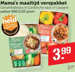 Dagwinkel Mama's maaltijd verspakket aanbieding