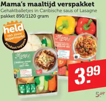 Dagwinkel Mama's maaltijd verspakket aanbieding