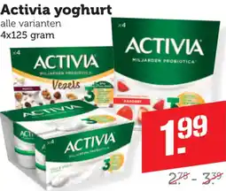 Dagwinkel Activia yoghurt aanbieding