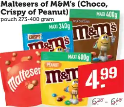 Dagwinkel Maltesers of M&M's Choco, Crispy of Peanut aanbieding
