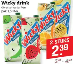 Dagwinkel Wicky drink aanbieding