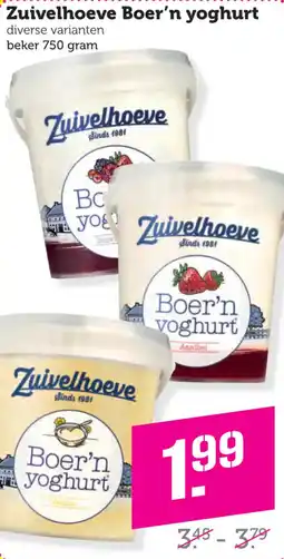 Dagwinkel Zuivelhoeve Boer'n yoghurt aanbieding