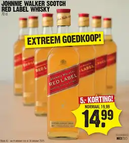 Super Dirck 3 Johnnie Walker Scotch Red Label Whisky aanbieding
