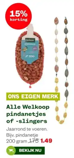 Welkoop Alle Welkoop pindanetjes of slingers aanbieding