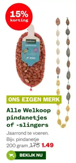 Welkoop Alle Welkoop pindanetjes of slingers aanbieding