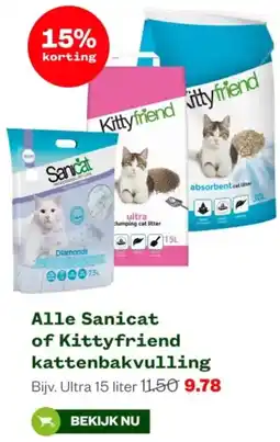 Welkoop Alle Sanicat of Kittyfriend kattenbakvulling aanbieding