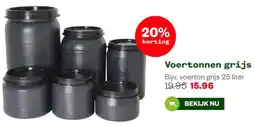 Welkoop Voertonnen grijs aanbieding