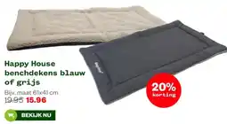 Welkoop Happy House benchdekens blauw of grijs aanbieding