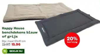 Welkoop Happy House benchdekens blauw of grijs aanbieding