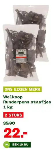 Welkoop Welkoop Runderpens staafjes aanbieding