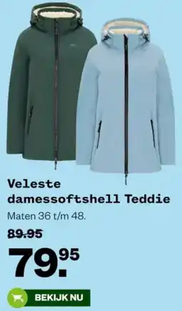 Welkoop Veleste damessoftshell Teddie aanbieding