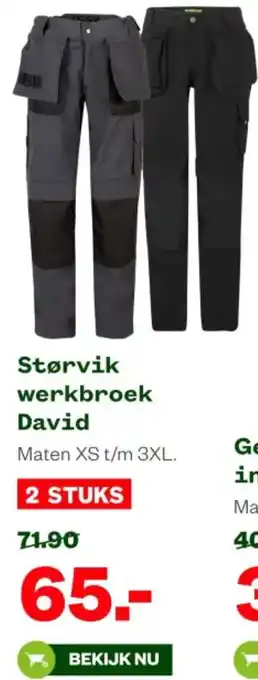 Welkoop Størvik werkbroek David aanbieding
